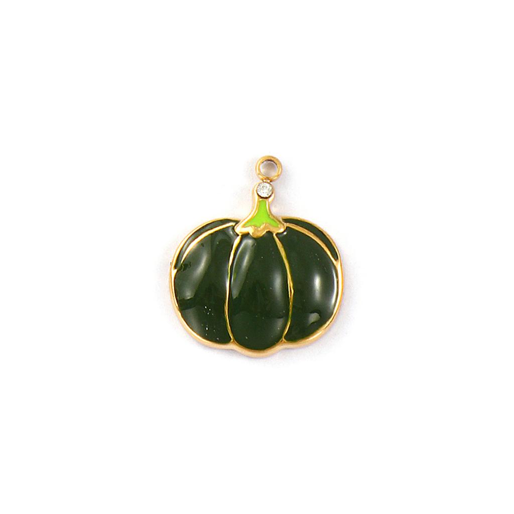 1Piece 304 Stainless Steel Charms 18K Gold Plated Enamel Strawberry Acorn Snail Mushroom Pendant For DIY Necklace Jewelry Making