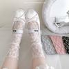 Women's Summer Thin Mesh Lace Ballet Style Mesh Mid Tube Stack Socks