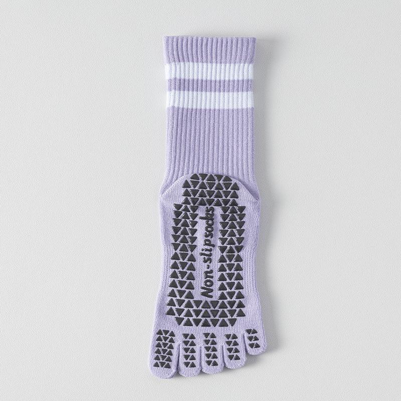 

Yoga Socks - Anti-slip Mid-calf Sports Five-finger Socks Made of Pure Cotton - Floor Plating, Parallel Bar Split-toe Socks 1 pair фіолетовий