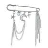 New Multi-Functional Chain Tassel Brooches Adjustable Detachable Beaded Chain Pin Handmade Fixator Trouser Leg Women