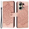 For Xiaomi Redmi Note 13 4G Case PU Leather Mandala Imprinted Design Wallet Phone Cover