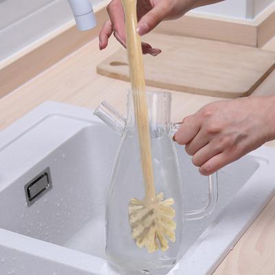 1/2Pcs Sisal Fiber Toilet Brush Eco-Friendly Beechwood Long Handle Cleaning Brush Sustainable