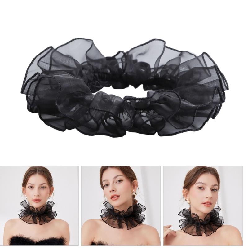 Vintage Rüschenkragen Mädchen Cosplay Krawatte Viktorianischer Kragen Revers Mittelalterliches Cosplay Viktorianischer Rüschenkrawattenkragen