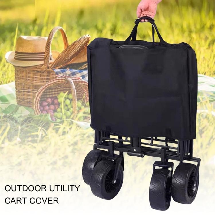 Outdoor Garden Cart Rain Cover Folding Wagon Bag Oxford Cloth Garden Wagon Protective Cover Storage Bag Easy to Use