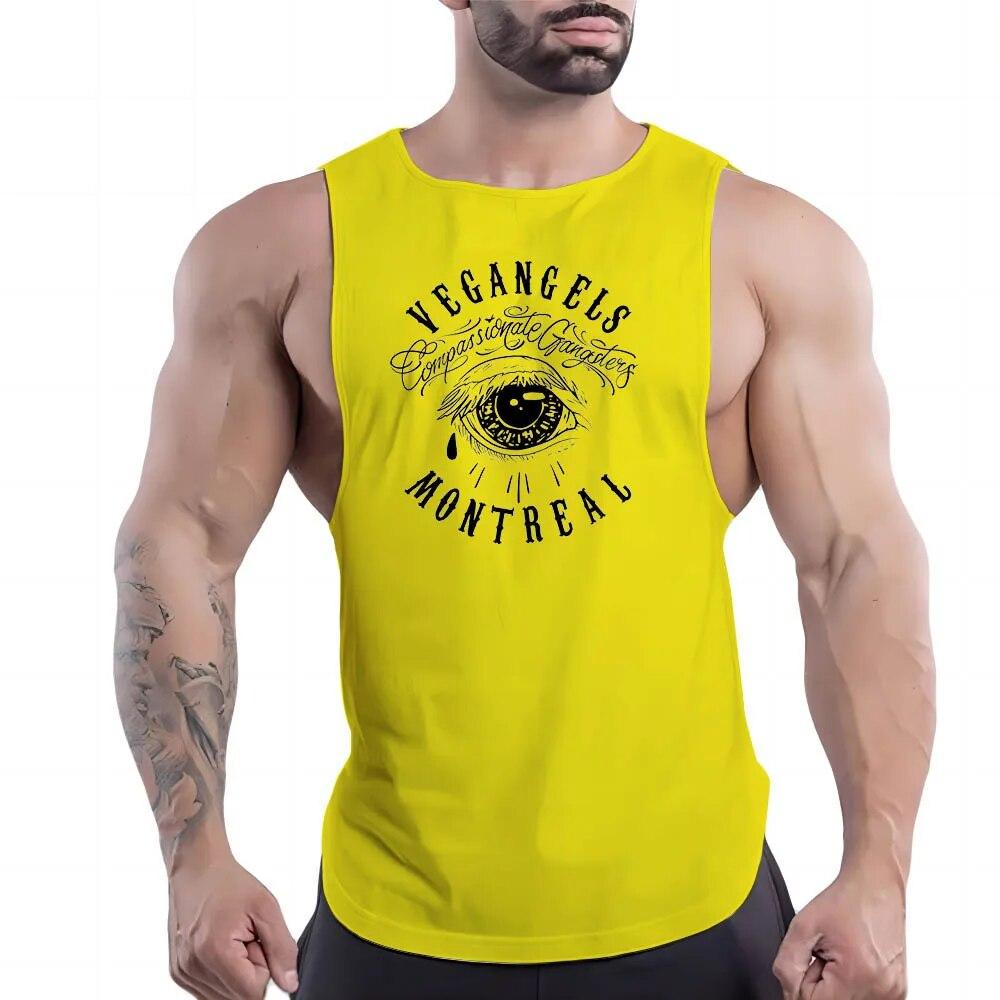 Fashion Y2k Print Tank Top Breathable Basketball Sleeveless Shirt Outdoor Gym Clothing Men Sport Summer Quick Dry Leisure Fnaf