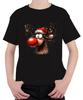 Lustiges Reh Rentier Rudolf Elch - Weihnachten Xmas Christmas Unisex Kinder T-Sh