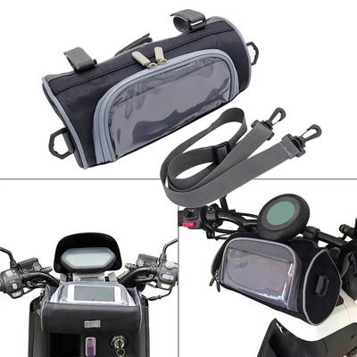 Bolsa de ferramentas para moto à prova d'água, bolsa preta para cabeça de scooter, dirt pit bike, alforje, peça de suporte de telefone para motocicleta, bolsa de suporte móvel