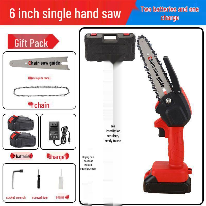 German Cordless Handheld Lithium Chainsaw: Compact, One-Handed Pruning and Felling Saw for Outdoor Use