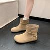 Fashion 2025 New Fashionable Versatile Tassel Flat Bottom Fall Winter Booties for Women