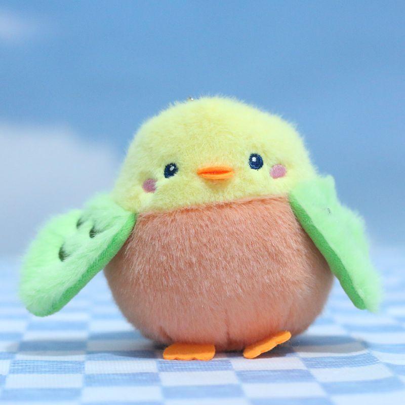 1pc Cute Lifelike Bird Plush Toy Soft Parrot Penguin Stuffed Plushies Keychain Simulation Animals Pendant Gift for Birthday