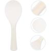 KICHOUSE Rice Spoon Paddle Non Stick Rice Serving Spoon Thickened Plastic White Cooker Spatula for Kitchen Restaurant Cooking Utensil