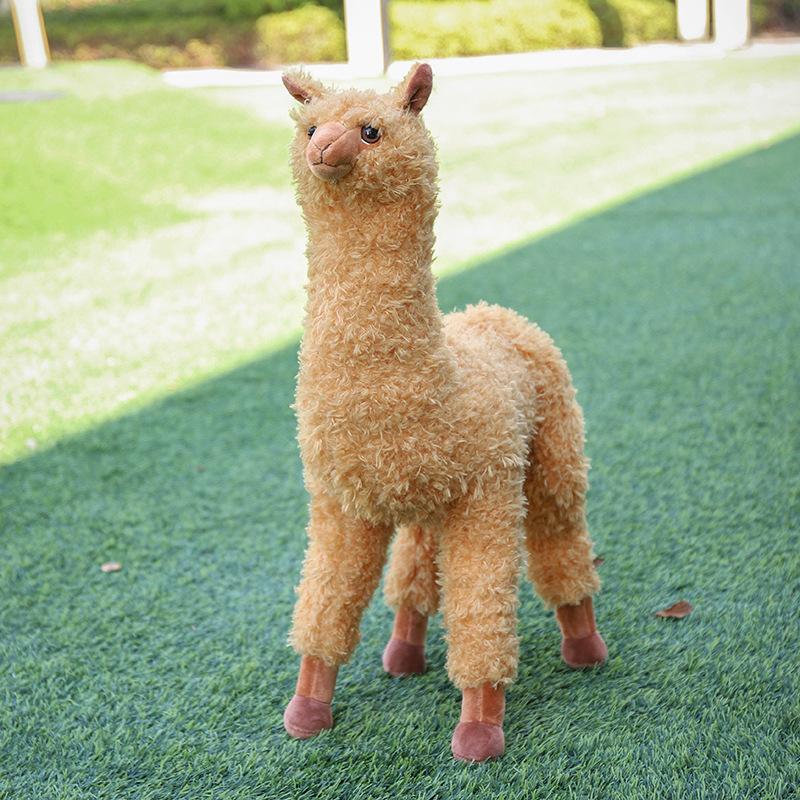 New Cute Alpaca Doll, Lamb Doll, Cloth Doll, Children s Creative Doll 38cm（0.22kg） коричневый