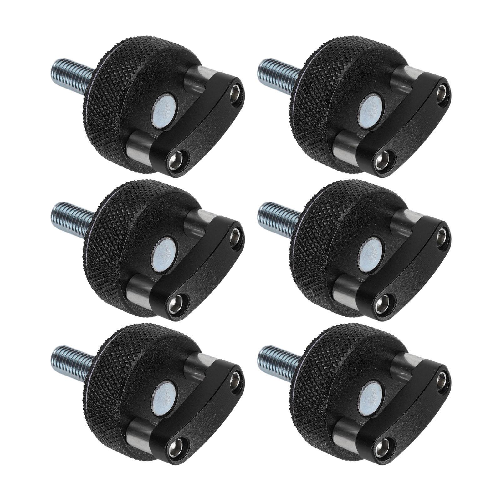 

6pcs Quick Removal Thumb Screw Steel Billet Aluminum D Ring Design Hardtop Bolts for Wrangler JK JT 2007 to 2018 Black чёрный