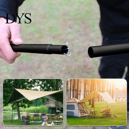 Hiking Tent Pole Kit 1 Set Canopy Support with Storage Bag 10 Sections Heavy Duty Metal Beach Party Poles Outdoor Camping Sunshade Hammock Tarpaulin