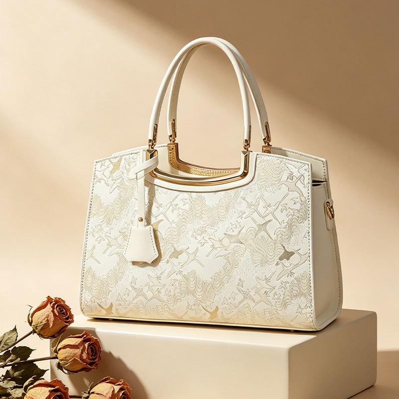 Handbag New Large Capacity Handbag New Chinese Light Luxury Fashion Shoulder Bag Daily Commuter Bag Wholesale