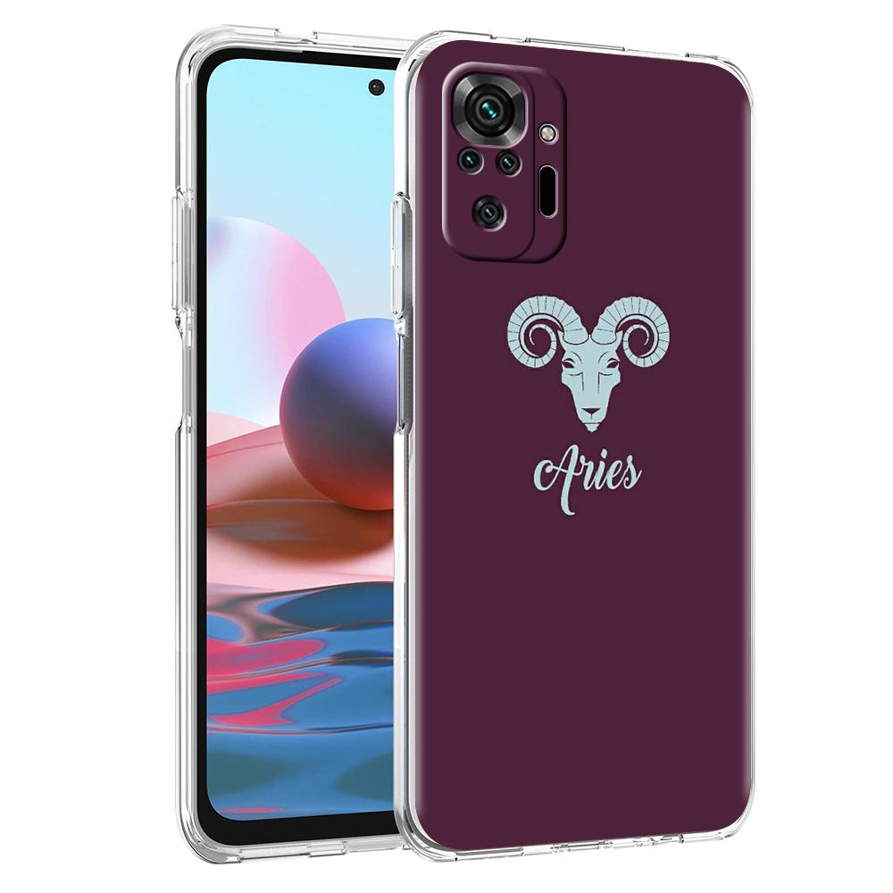 

Constellation Virgo Aries Transparent Phone Case for Redmi 13C 12C 10C Note 13 12 11 11T K40 Gaming Plus Pro 5G Soft Cover Shell Note 13 Pro 4G