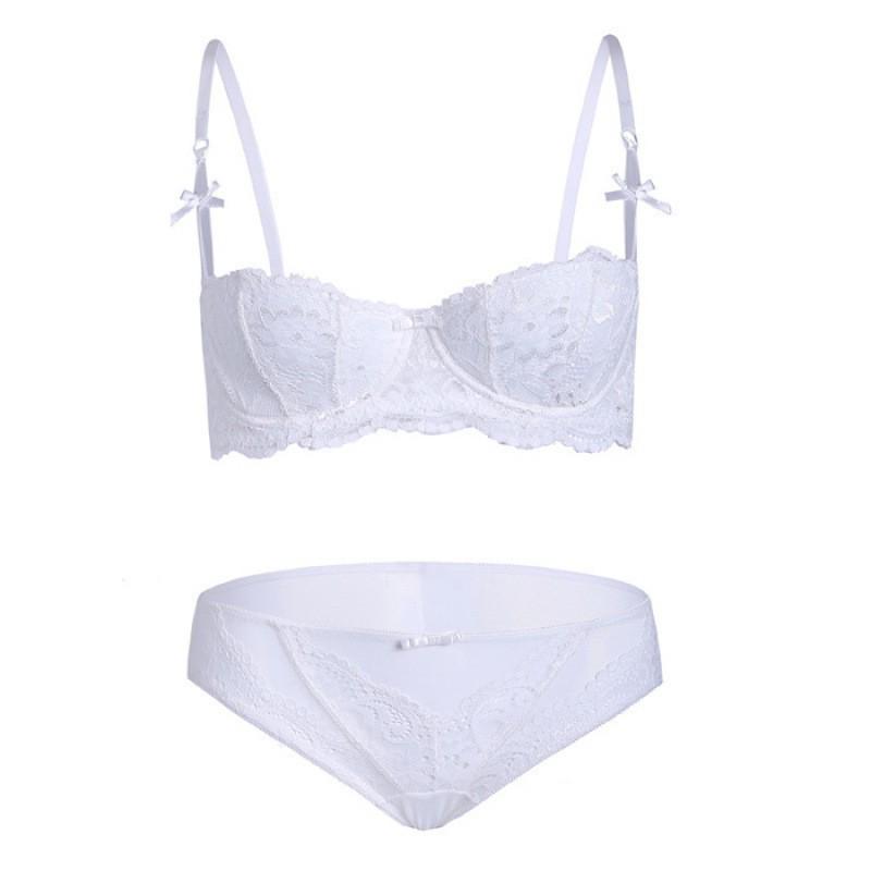 

Комплект кружевного белья Desire половинной чашки - Удобный бюстгальтер без косточек с регулируемой поддержкой 38/85