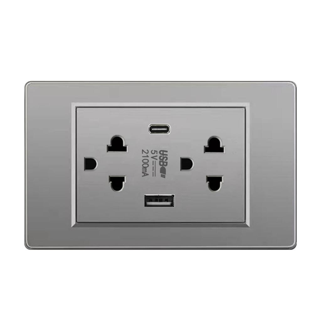 Thailand Type Electrical Wall Receptacle Outlet Space Saving USB Type C Wall r Outlet for Home