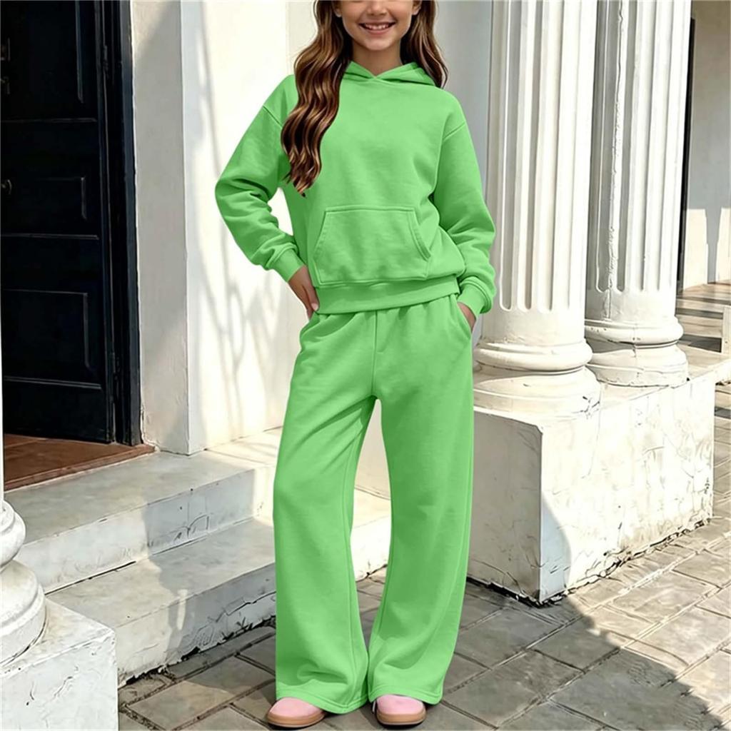 Youth Hoodie and Sweatpants Set for Boys Girls - Cozy Two-Piece Track Suit for Casual Wear