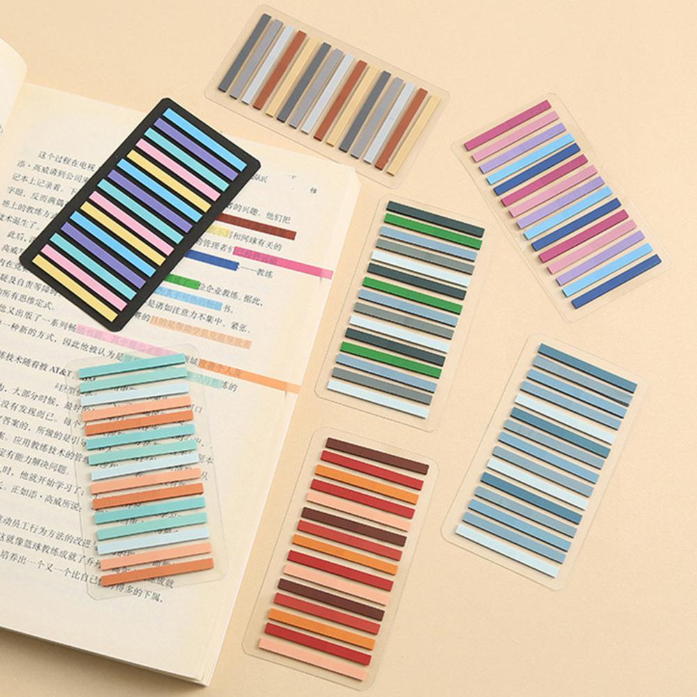 Page Marker Colorful Index Labels 300Pcs Neon Sticky Flags Translucent Repositionable Waterproof PET Tabs