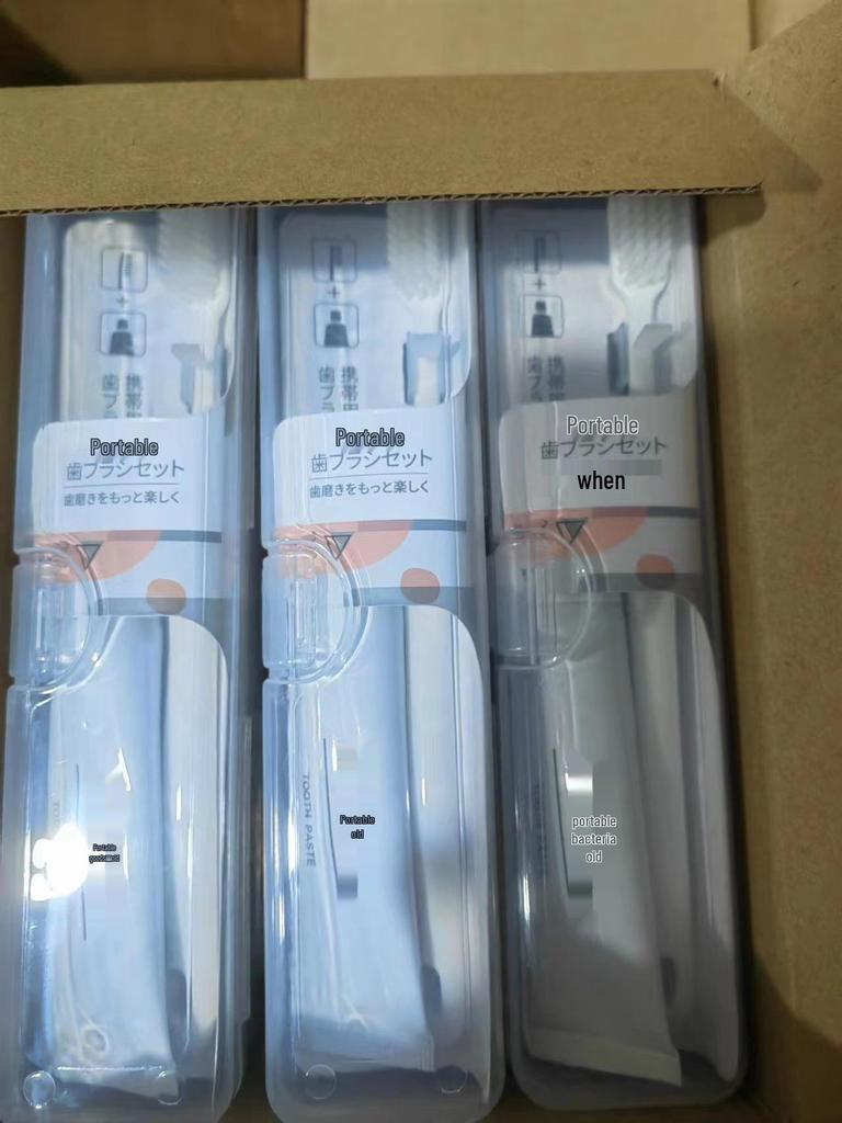 Muji Style Toothpaste & Toothbrush Travel Kit - Hotel & Dental Gift Set Available