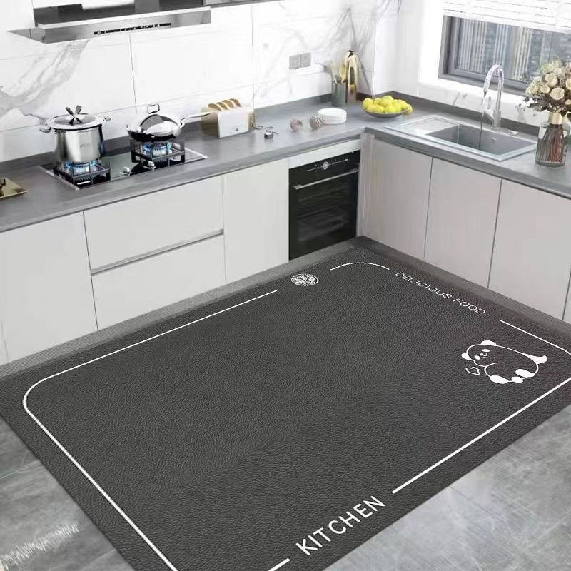 Kitchen Non-slip PVC Large Area Rug Dirt-resistant Waterproof Soft Rugs Living Room Carpet Balcony Oil-proof Carpets Foot Mat