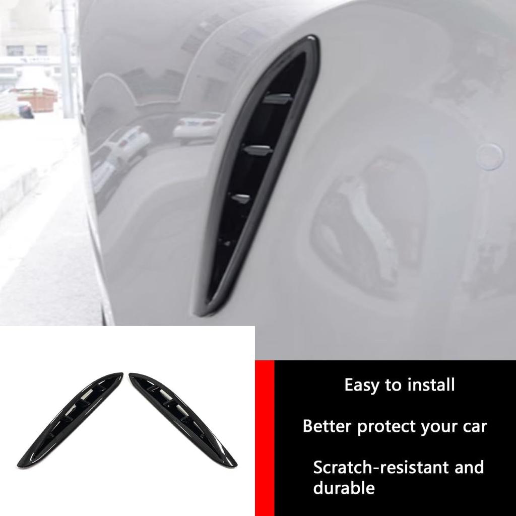 Car Accessories Fit for Toyota VENZA 2021 2022 2023 2024 Front Fog Light Bezel Frame Cover Trim (Glossy Black) 2PCS ABS