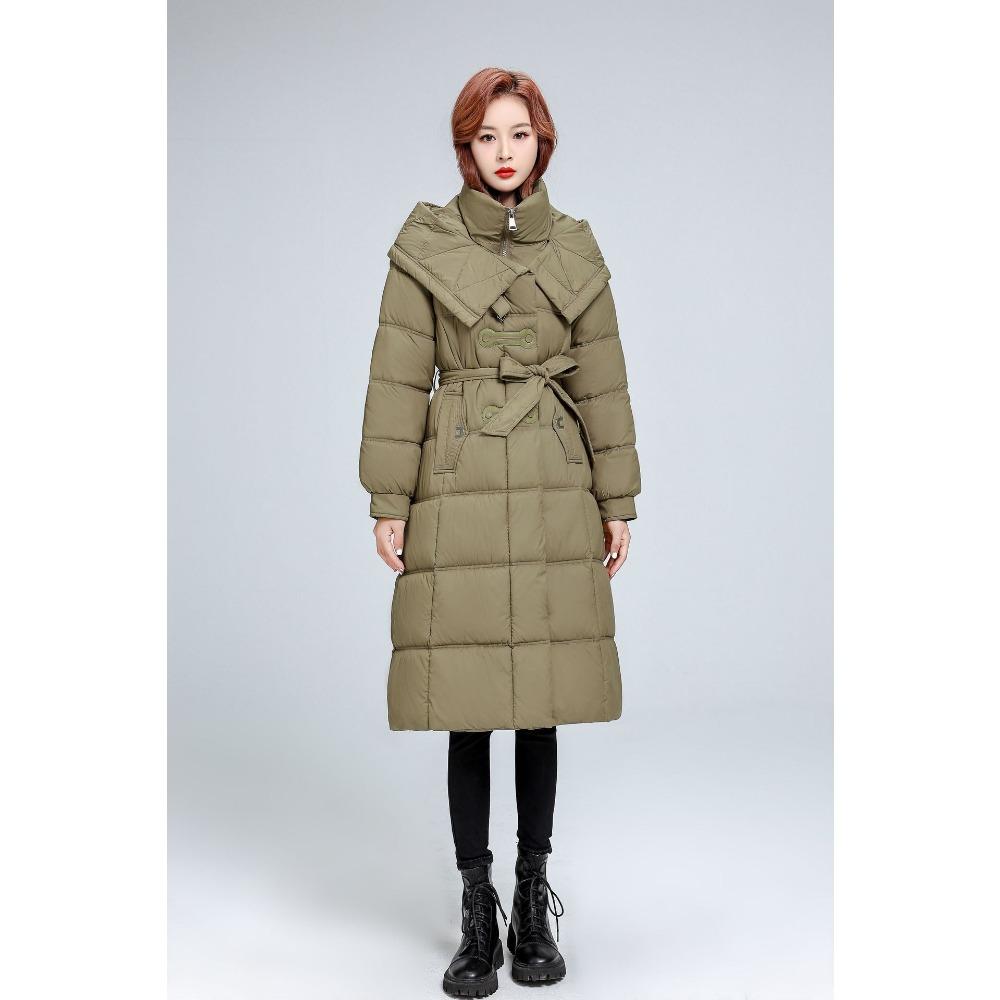 

Long Cotton-padded Clothes Women s Winter Over-the-knee Cotton-padded Jackets Loose Large Size Foreign Style Fashion Jackets Cotton-padded Clothes 3XL армия зеленый