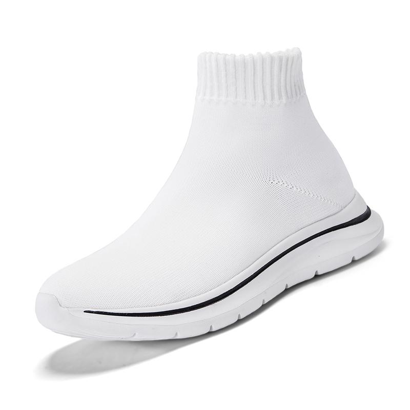 High‑Top Sock Shoes Women Slip‑On Casual Sneakers Breathable Knitted Sports Shoes Lightweight Non‑Slip Walking Footwear
