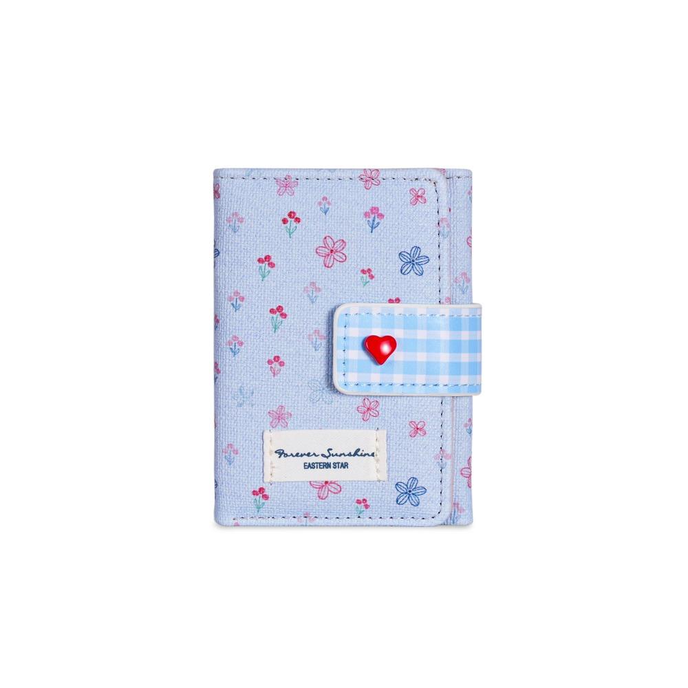 Portable Sweet Bow Wallet Three Fold Lightweight Cute Card Holder Large Capacity Flower Design Short Hasp Coin Purse Travel