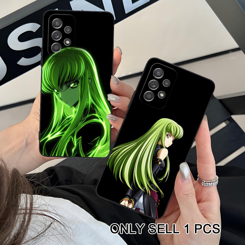 Anime Neon C.C Phone Case for Samsung Galaxy A56 55 54 53 52 51 36 35 34 23 16 15 5G Soft TPU Shockproof Cover
