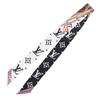 Louis Vuitton Bando BB Ultimate Scarf M76676 Ribbon Scarf Black / White / Brown Silk Women Used