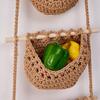 Bohemian 3 Tier Cotton Linen Storage Baskets Wall Hanging Sundries Organizer