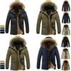 Men's Military Coat Thicken Warm Outwear Parka Hooded Jacket Outdoor Winter Fashion