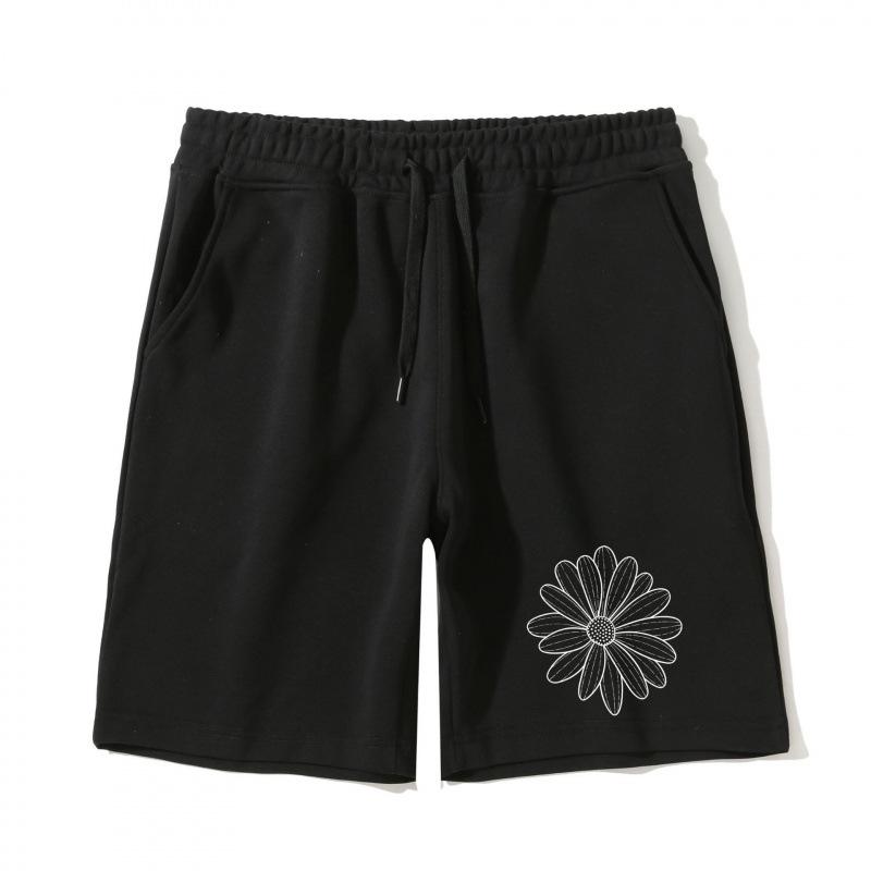 Men's Trendy Daisy Print Cotton Drawstring Shorts