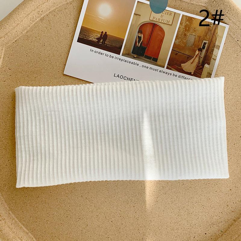 9003 SASAacc European and American Solid Color Knitted Hairband Elastic Sports Headband Hair Accessories Korean Style
