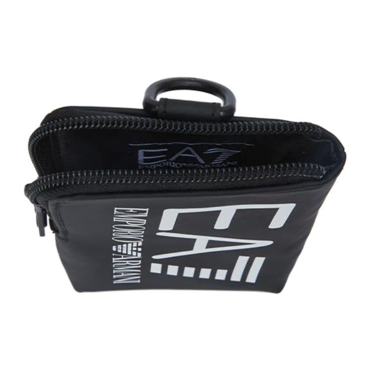 Emporio Armani Letter Logo Zipper Closure Fabric Phone Bag Unisex Bags Black 245102-3R910-95020