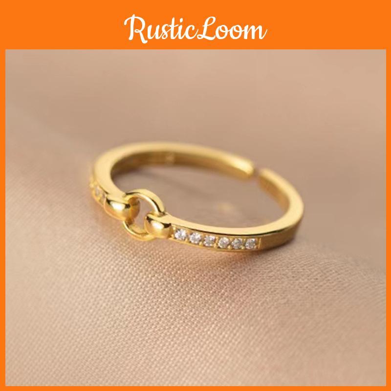 Elegant Geometric Round Ring Adjustable For Women Stunning Idea Gift