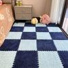 10Pcs Carpet Squares Puzzle Floor Mat Plush Interlocking Carpet Tiles Fluffy Area Rugs Protective Floor Tiles Exercise Play Mat