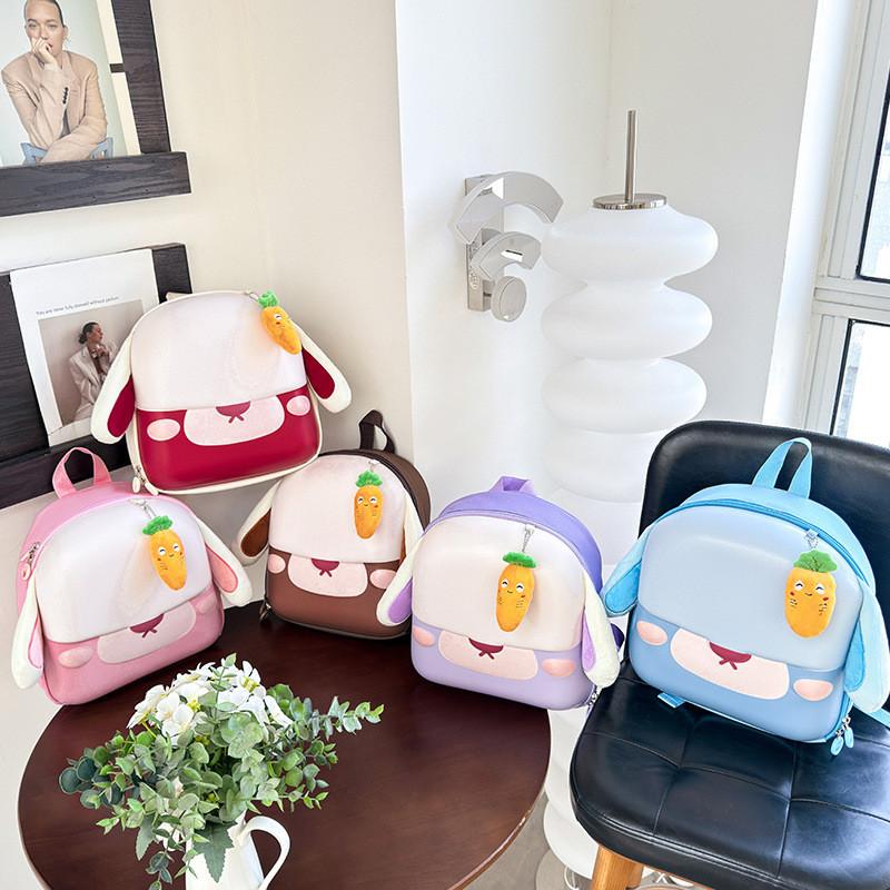 Cartoon Adorable Bunny Kids Backpack Lightweight Oxford Cloth For Boys And Girls