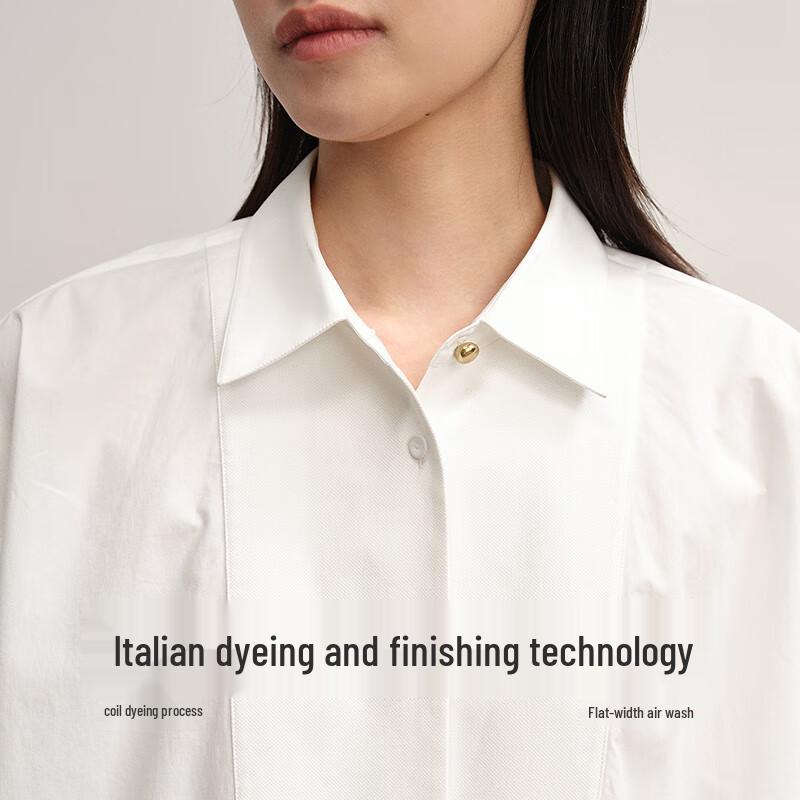 LESS 2025 Autumn H-Shaped Loose Long-Sleeve Shirt