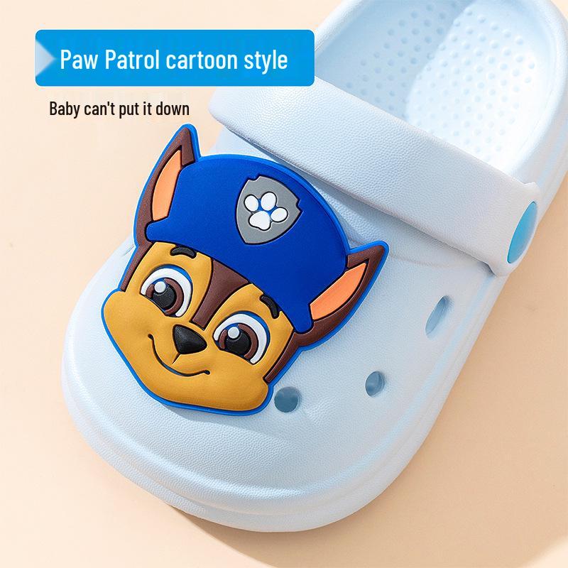 Protiskluzové dětské pantofle Tlapková patrola - Letní dřeváky s měkkou podrážkou pro kluky a holky