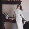 [] New light luxury niche slim-fitting sexy backless high-end battle robe dress