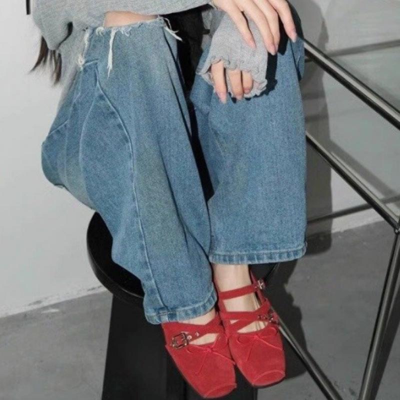 Fashion Bow Women Ballet Flats Shoes Elegant Designer Sandals Woman's Sneakers Loafers Shoes 2025 Trend Summer Dress Mary Jane Shoes