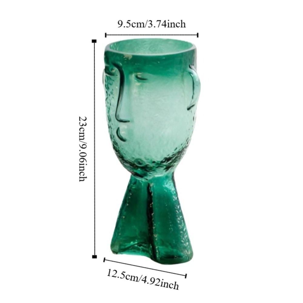 Glass Hydroponic Vase Irregular Shape Abstract Vase Dried Flowers Vase  Living Room