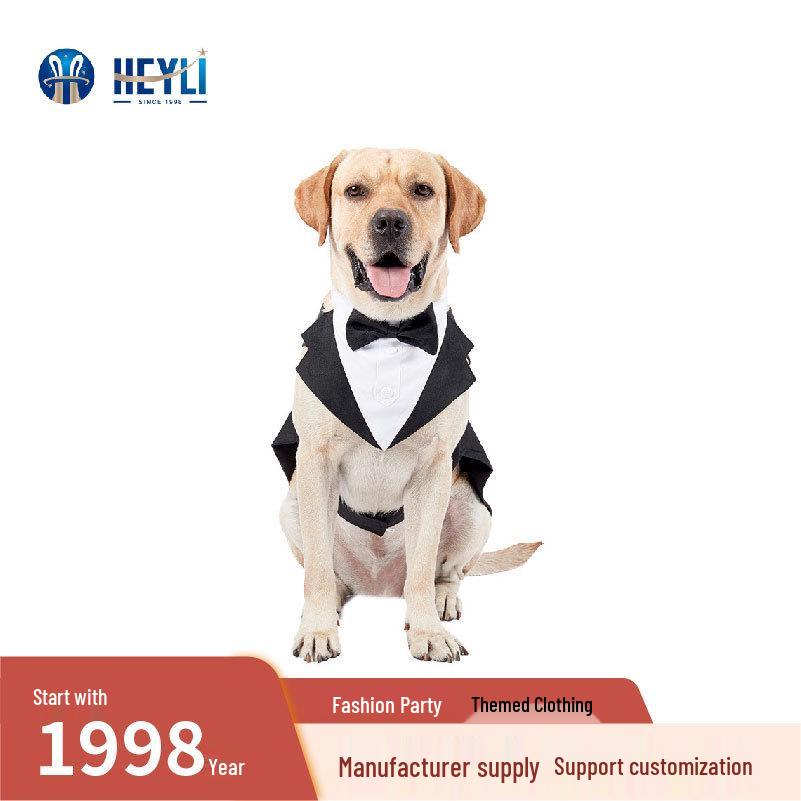 Universal Large Pet Dress with Bow Tie for French Bulldogs 2XL