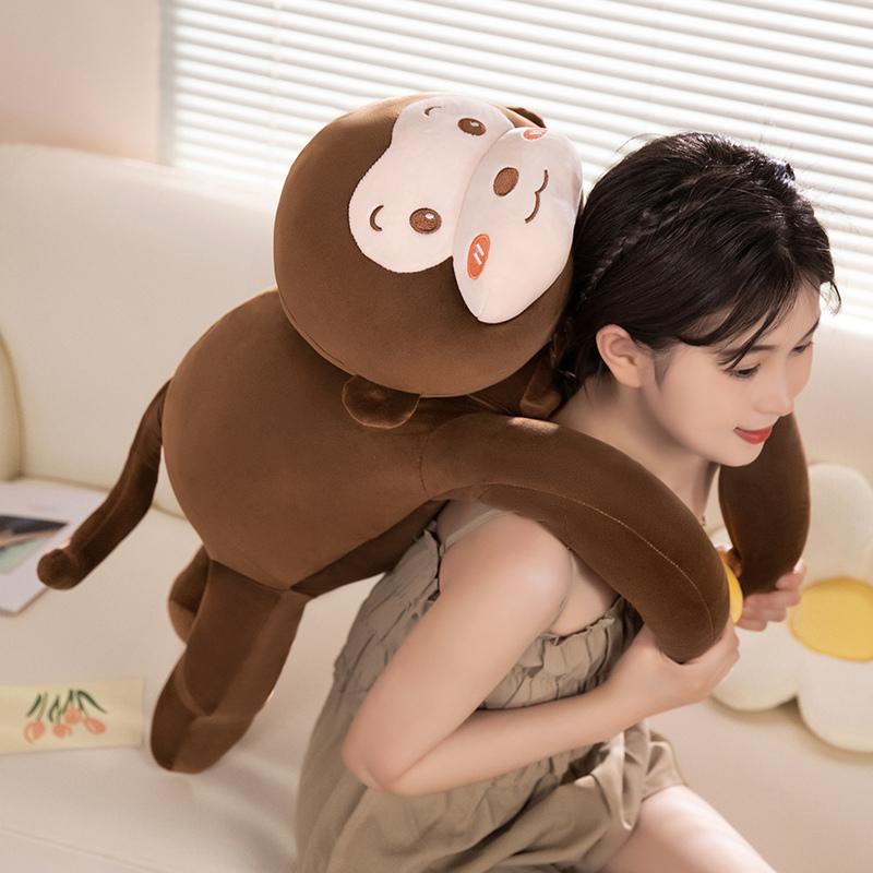 60/100CM Liggende Aap Pluche Speelgoed Kawaii Lange Arm Banaan Aap Pluche Opvulling Dierlijke Cadeaus voor Vrienden Verbeeldingrijke Bankkussen