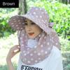 Anti-UV Bucket Hat Face Neck Protection Women's Ponytail Hat New Beach Cap  Outdoor Sports