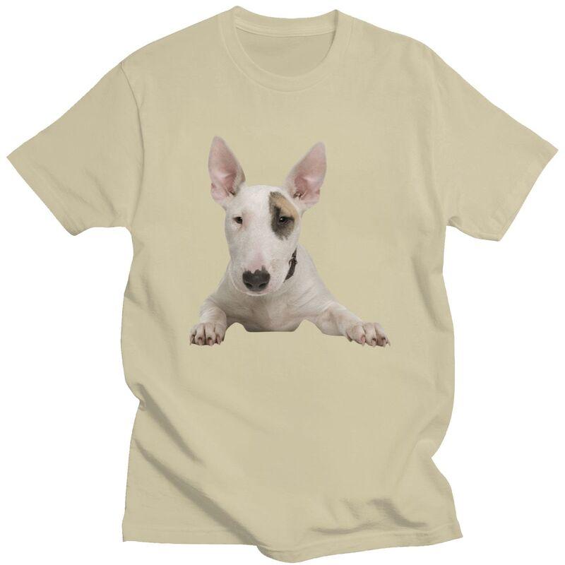 Custom Trendy Bull Terrier T Shirt Men Short Sleeve 100 Cotton Tshirt Casual Tee Tops Fashion Tshirt