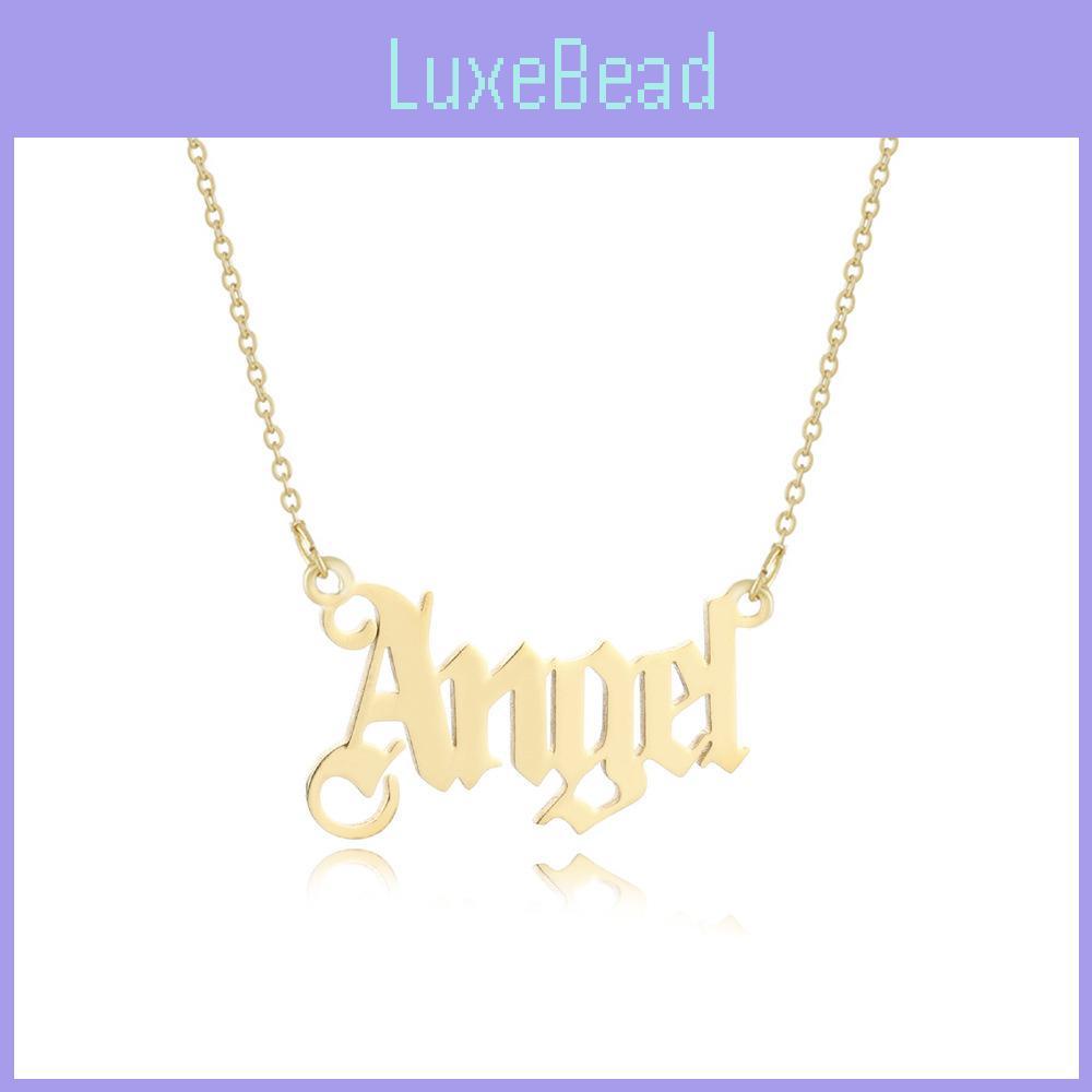 Stylish Silver Angel Letter Necklace For Women With Trendy Minimalist Design